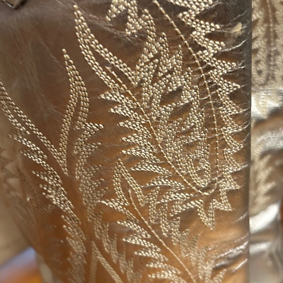 Corral Boots Metallic Silver Tall Cowboy Boots - Picture 4 of 6